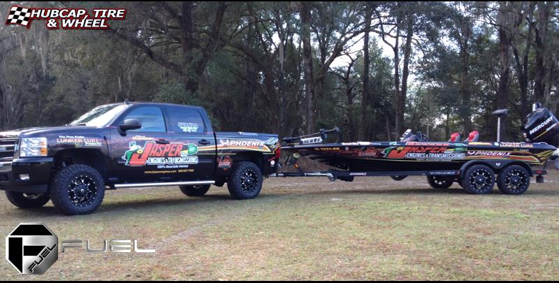 vehicle gallery/chevrolet silverado 1500 fuel krank d517 0X0  Matte Black & Milled wheels and rims