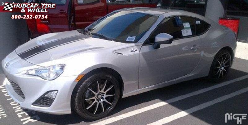 vehicle gallery/scion fr s niche nr10 m122 18x8  Matte Black wheels and rims