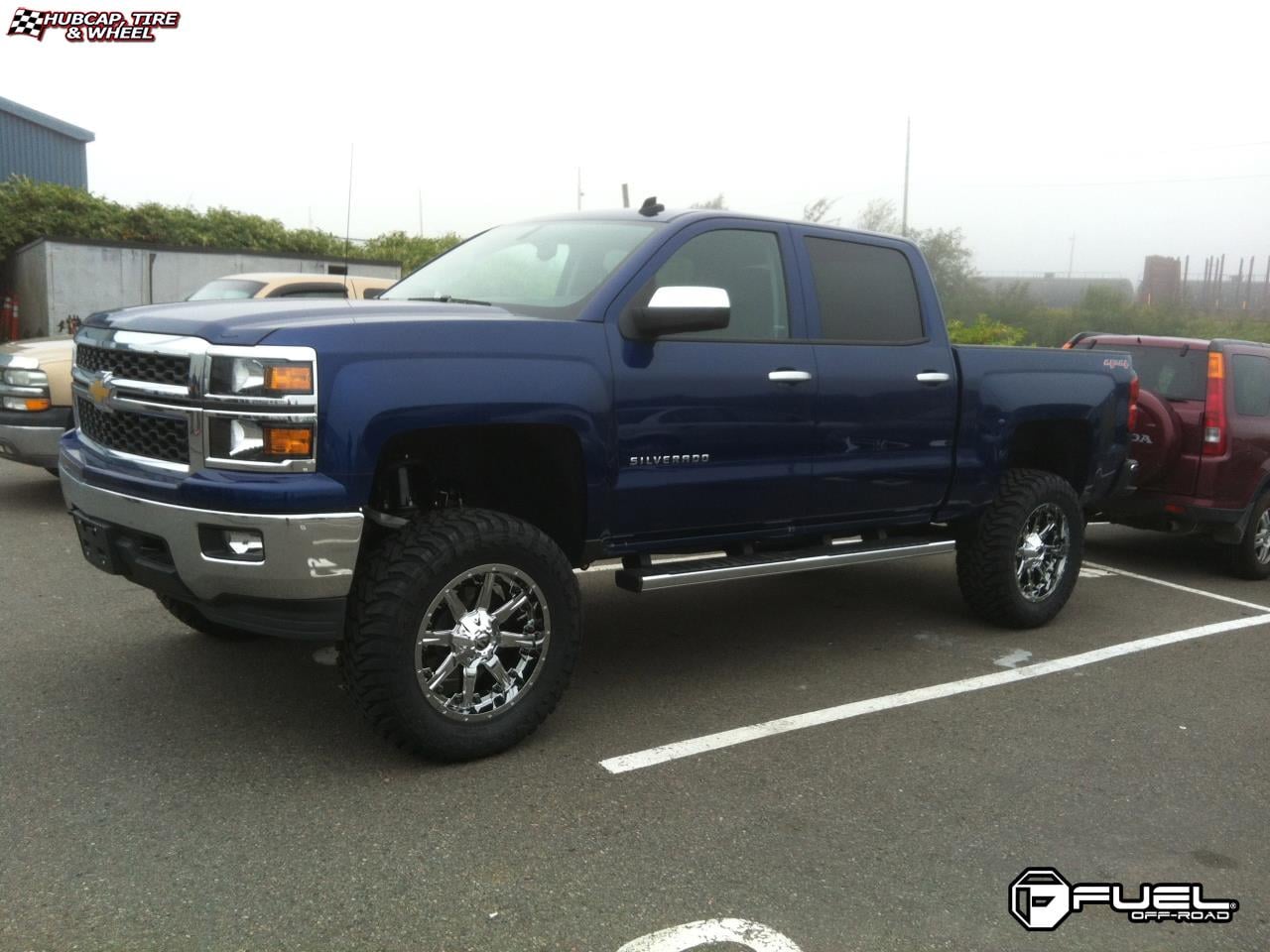 vehicle gallery/chevrolet silverado fuel nutz d540 20X9  Chrome wheels and rims