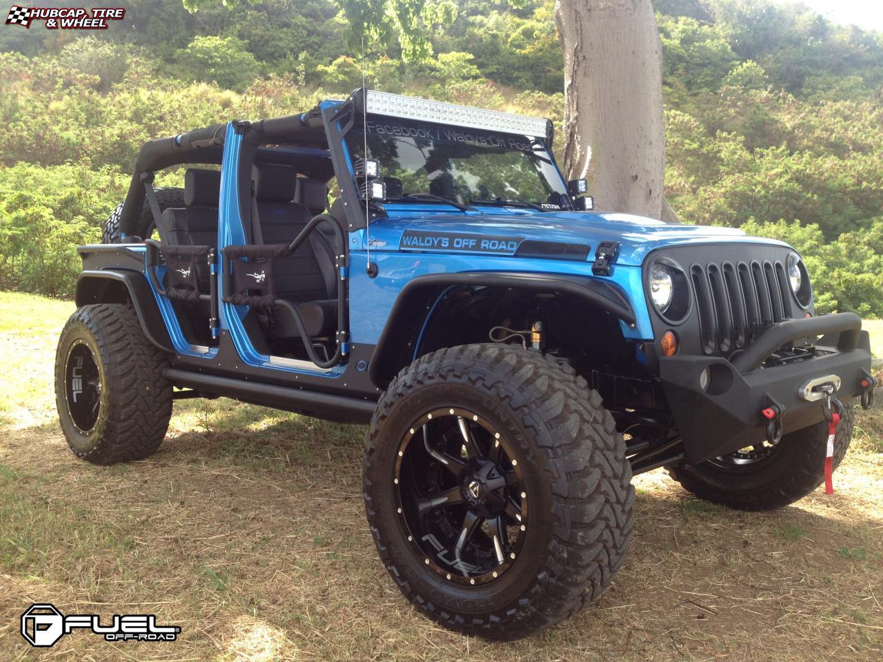 vehicle gallery/jeep wrangler fuel nutz d541 0X0  Black & Machined wheels and rims