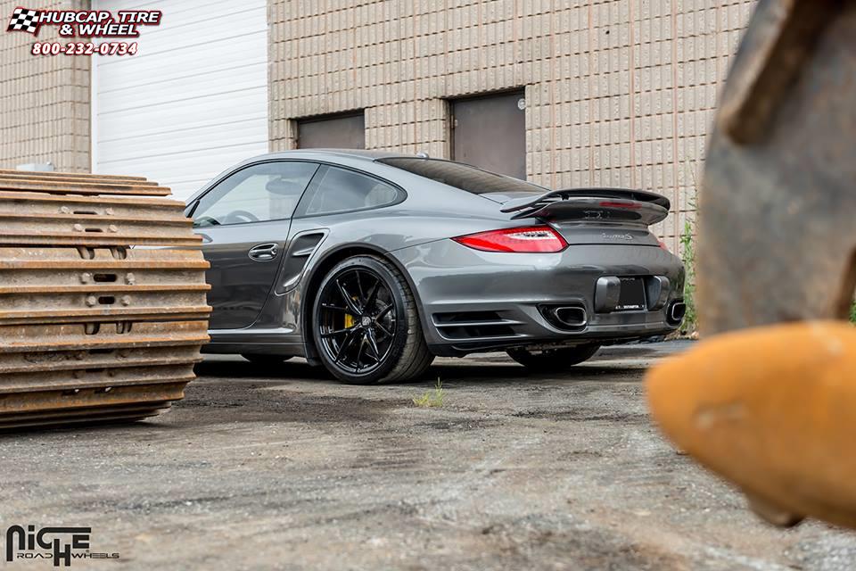 vehicle gallery/porsche turbo s niche misano 19x85 Gloss Black wheels and rims