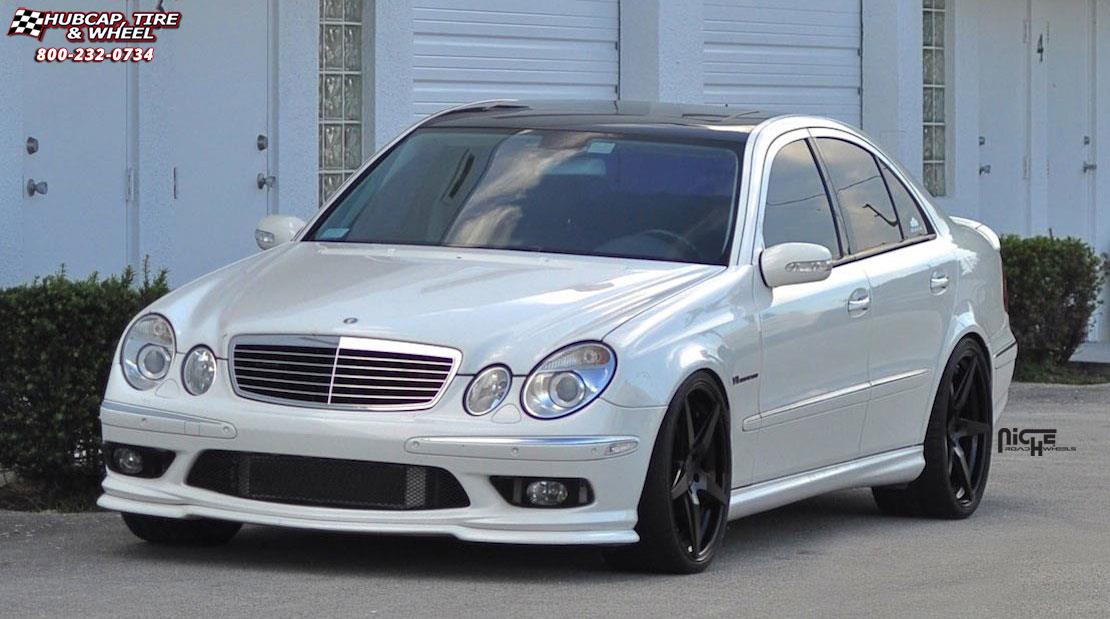 vehicle gallery/mercedes benz e55 niche le mans m321 20x9  Satin Black wheels and rims