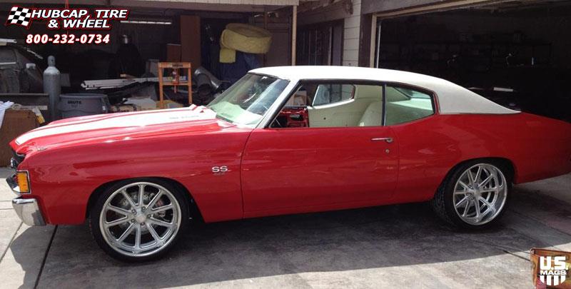 vehicle gallery/chevrolet chevelle us mags rambler u425 20X9  Brushed Face, Hi Luster Windows wheels and rims