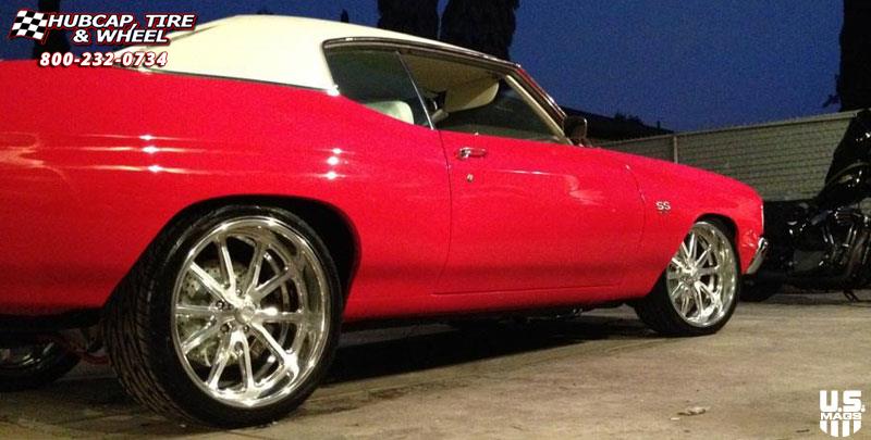 vehicle gallery/chevrolet chevelle us mags rambler u425 20X9  Brushed Face, Hi Luster Windows wheels and rims