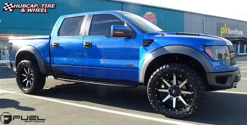 vehicle gallery/ford f 150 fuel maverick d261 22X10  Black & Machined wheels and rims