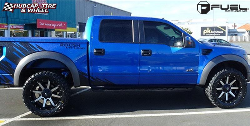 vehicle gallery/ford f 150 fuel maverick d261 22X10  Black & Machined wheels and rims