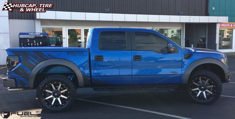 vehicle gallery/ford f 150 fuel maverick d261 22X10  Black & Machined wheels and rims