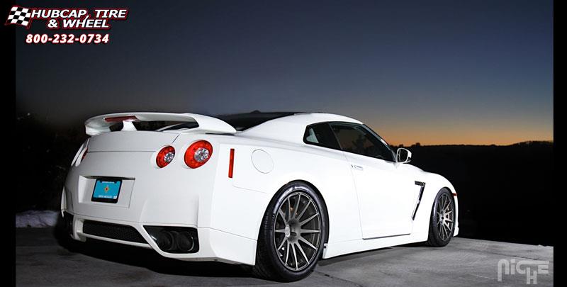 vehicle gallery/nissan gt r niche spa 20x105  Matte Anthracite wheels and rims