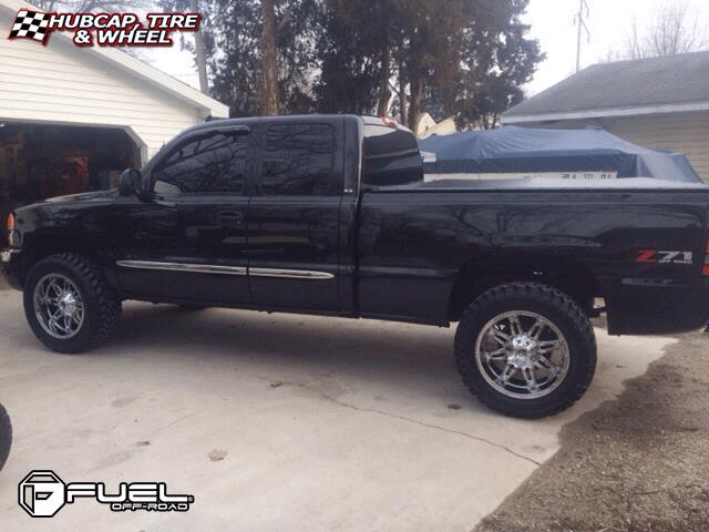 vehicle gallery/gmc sierra fuel hostage d530 0X0  Chrome wheels and rims