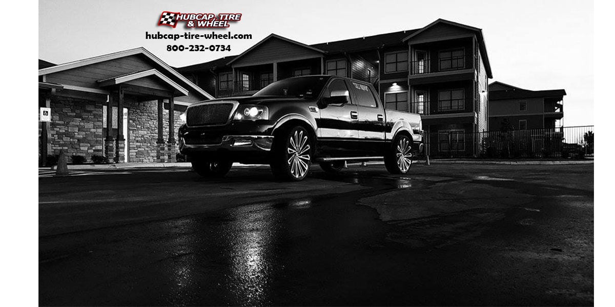 vehicle gallery/ford f 150 starr 469 sks  Black & Machined wheels and rims