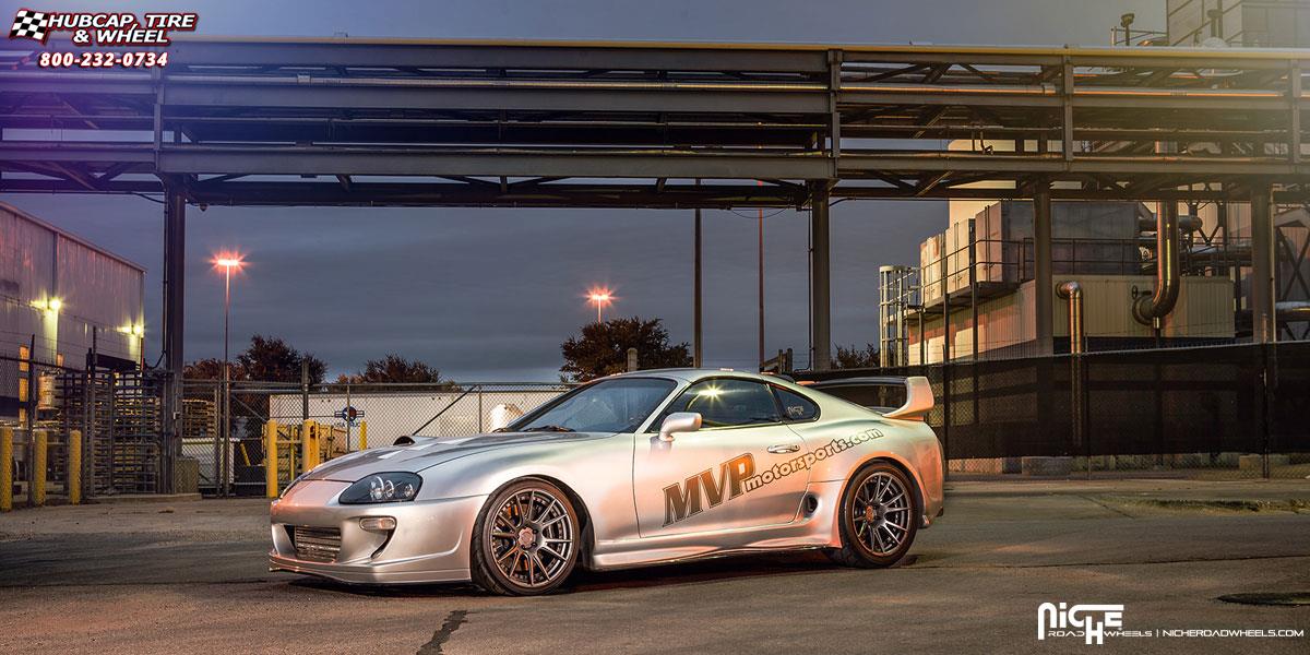 vehicle gallery/toyota supra niche vicenza 19x10  Gloss Anthracite Mono II wheels and rims