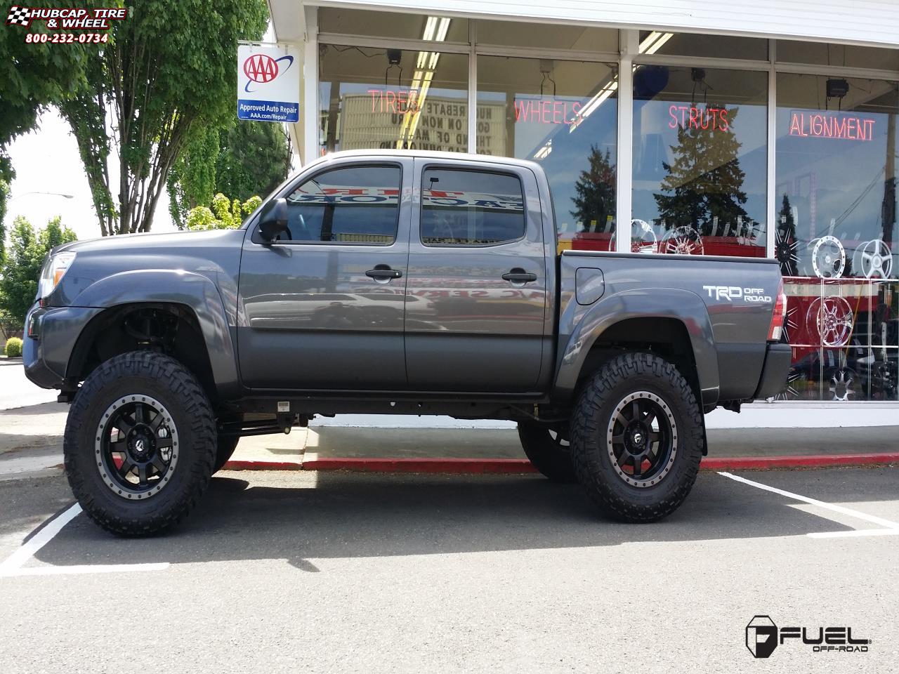 vehicle gallery/toyota tacoma fuel trophy d551 18X10  Matte Black w/ Anthracite Ring wheels and rims