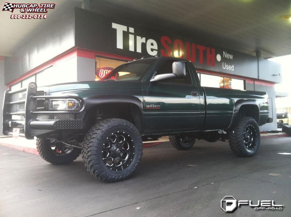 vehicle gallery/dodge ram 2500 fuel boost d534 0X0  Matte Black & Milled wheels and rims