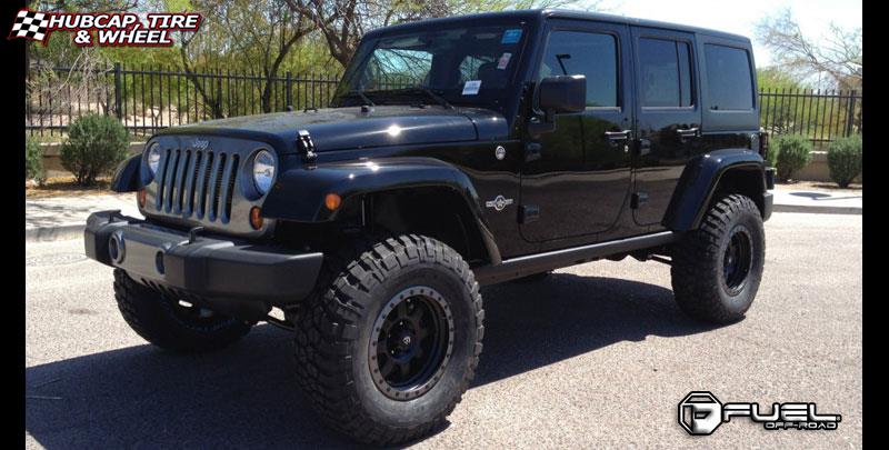 vehicle gallery/jeep wrangler fuel trophy d551 0X0  Matte Black w/ Anthracite Ring wheels and rims