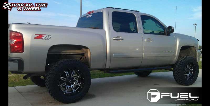 vehicle gallery/chevrolet silverado 1500 fuel hostage d532 0X0  Matte Black & Machined Face wheels and rims