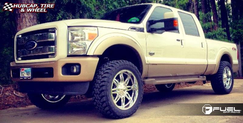 vehicle gallery/ford f 250 fuel hostage d530 22X10  Chrome wheels and rims