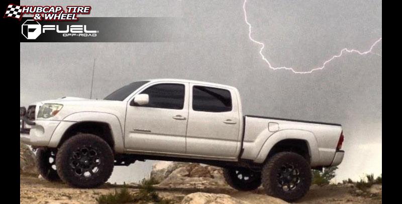 vehicle gallery/toyota tacoma fuel boost d534 20X9 Matte Black & Milled wheels and rims