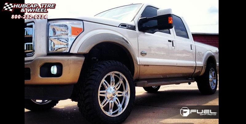 vehicle gallery/ford f 250 fuel hostage d530 22X10  Chrome wheels and rims