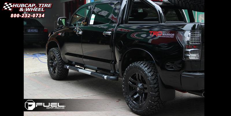 vehicle gallery/toyota tundra fuel pump d515 20X9  Matte Black wheels and rims