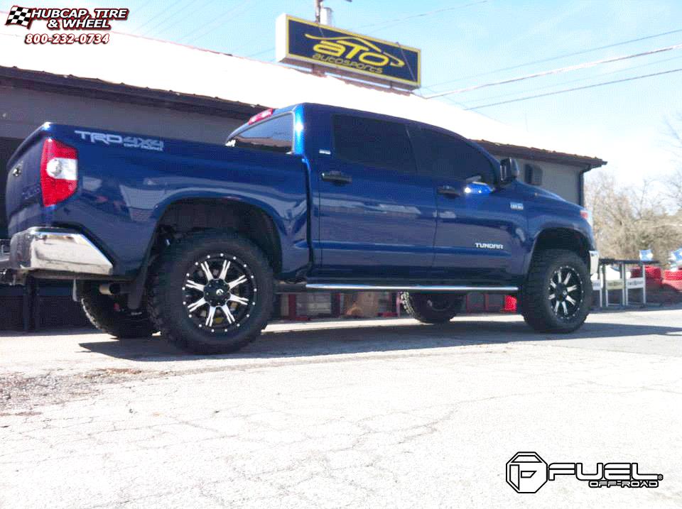 vehicle gallery/toyota tundra fuel nutz d541 0X0  Black & Machined wheels and rims