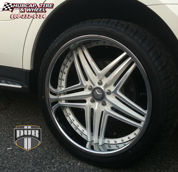 vehicle gallery/mercedes benz gl class dub x 58 22X9  Matte Black w/ Red Accents wheels and rims