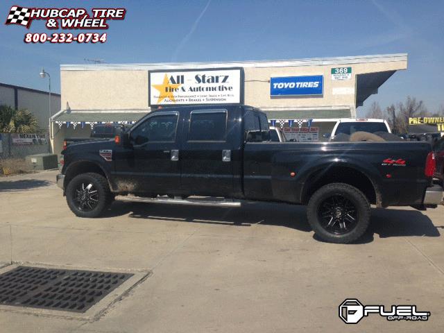 vehicle gallery/ford f 350 fuel maverick d262 0X0  Black & Milled wheels and rims