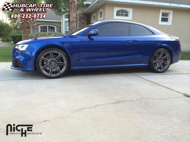 vehicle gallery/audi rs5 niche lucerne  Gloss White, Machined wheels and rims