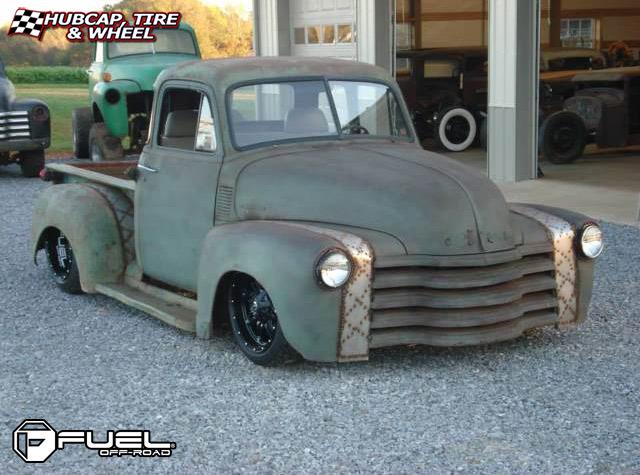 vehicle gallery/chevrolet ratt rod fuel hostage d531 18X9  Matte Black wheels and rims