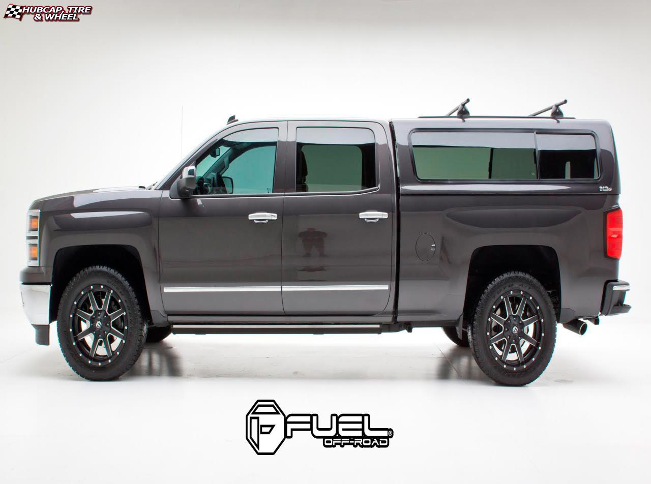 vehicle gallery/chevrolet silverado fuel maverick d538 0X0  Black & Milled wheels and rims