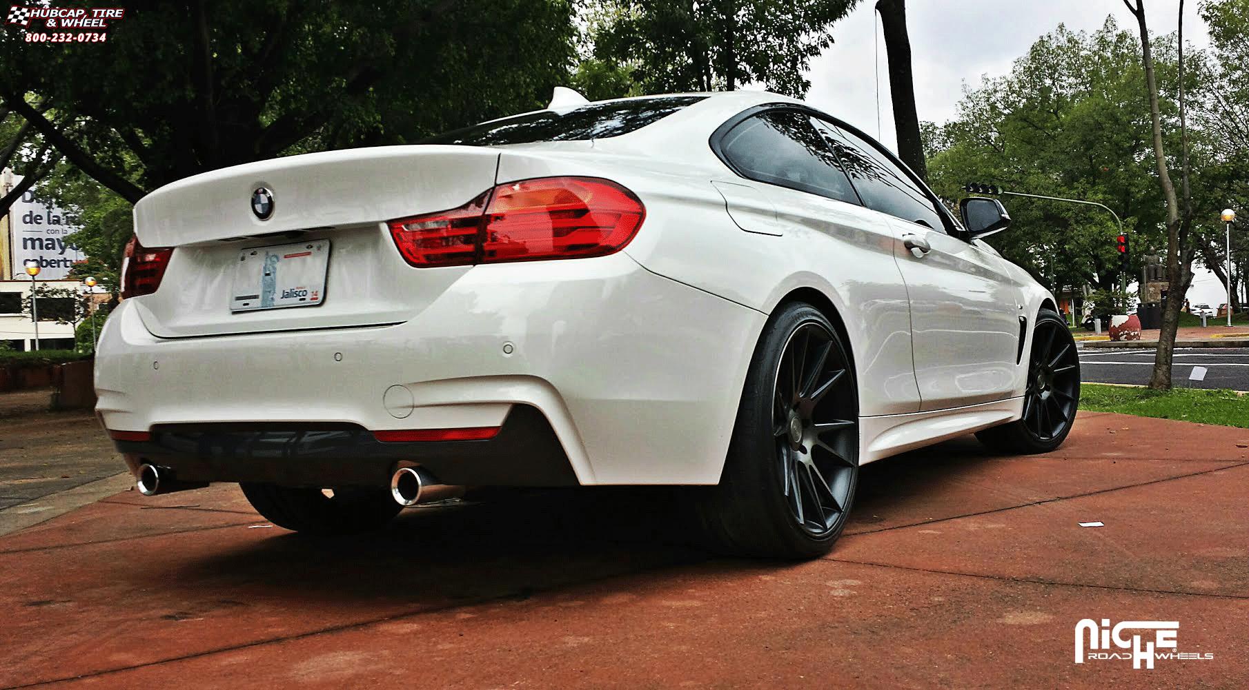 vehicle gallery/bmw 435i m niche vicenza m153 20x9  Black & Machined with Dark Tint wheels and rims