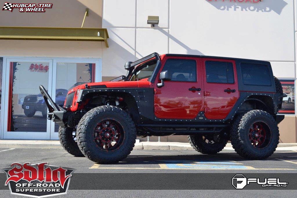 vehicle gallery/jeep wrangler fuel krank d517 0X0  Matte Black & Milled wheels and rims