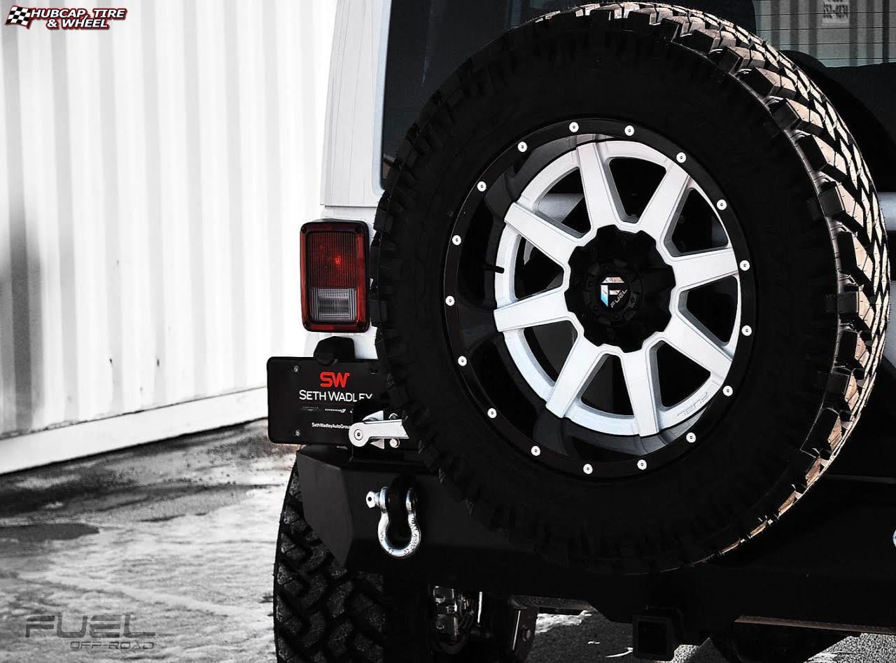 vehicle gallery/jeep wrangler fuel maverick d261 0X0  Black & Machined wheels and rims