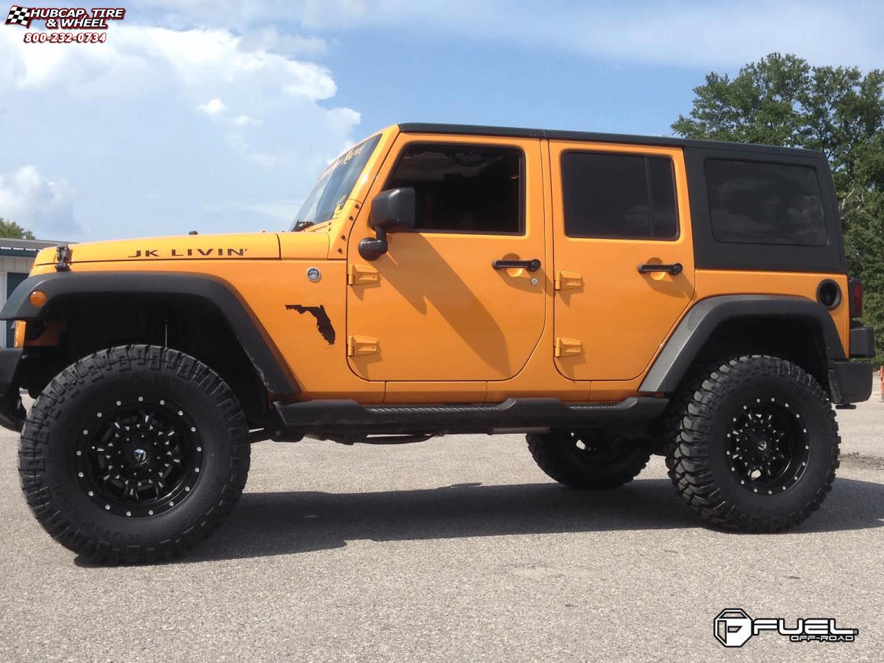 vehicle gallery/jeep wrangler fuel krank d517 17X9  Matte Black & Milled wheels and rims