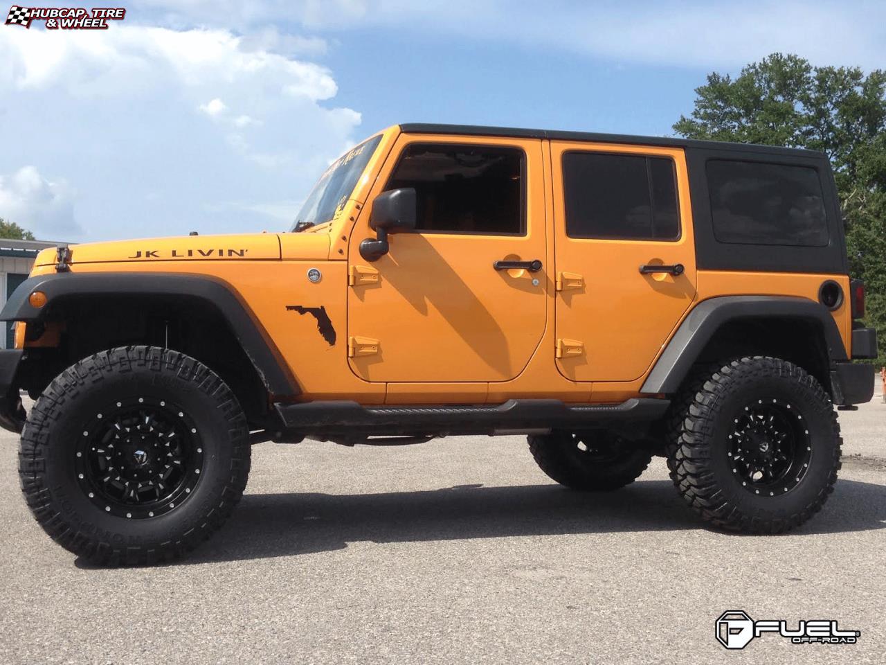 vehicle gallery/jeep wrangler fuel krank d517 17X9  Matte Black & Milled wheels and rims