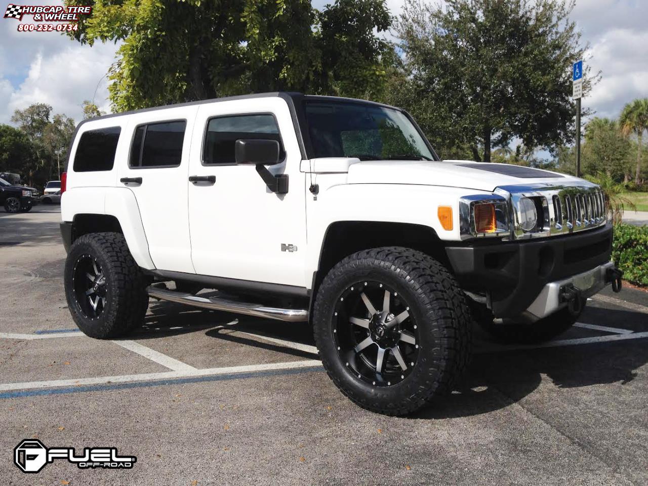 vehicle gallery/hummer h3 fuel maverick d537 0X0  Matte Black & Machined Face wheels and rims