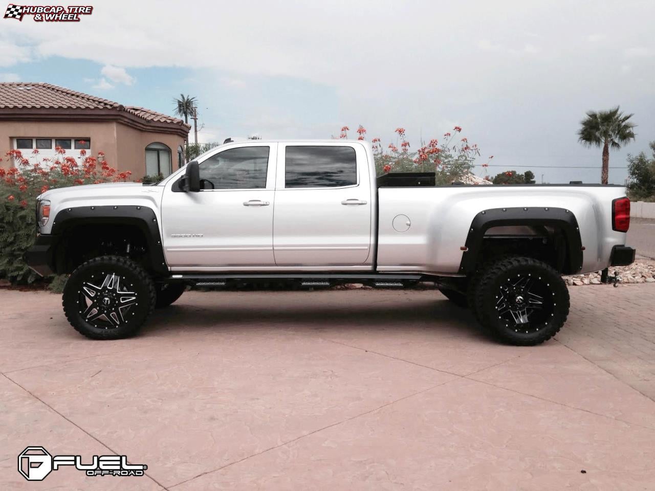 vehicle gallery/chevrolet silverado fuel full blown dually front d254 0X0  Custom wheels and rims