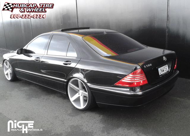 vehicle gallery/mercedes benz s500 niche milan m135  Silver with Machine Cut Face wheels and rims