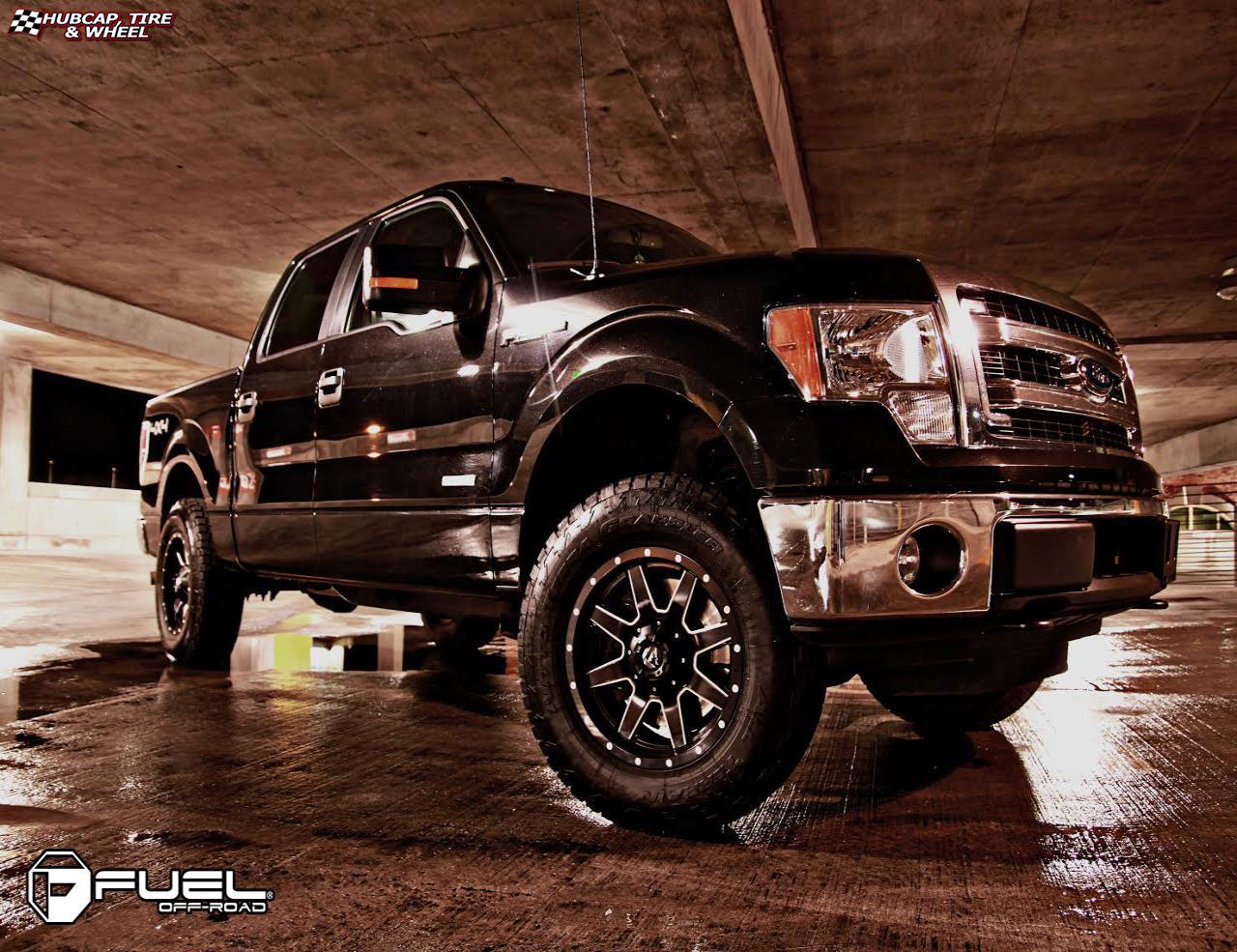 vehicle gallery/ford f 150 fuel maverick d538 0X0  Black & Milled wheels and rims
