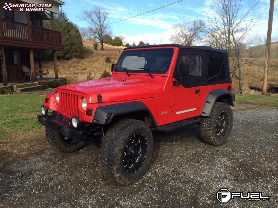 vehicle gallery/jeep wrangler fuel boost d534 20X9  Matte Black & Milled wheels and rims