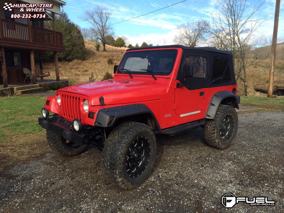 vehicle gallery/jeep wrangler fuel boost d534 20X9  Matte Black & Milled wheels and rims