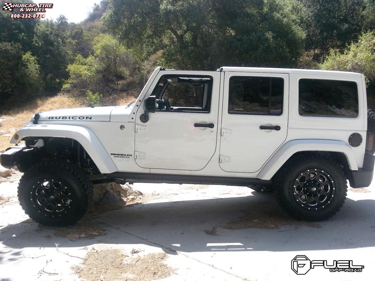 vehicle gallery/jeep wrangler fuel boost d534 17X9  Matte Black & Milled wheels and rims