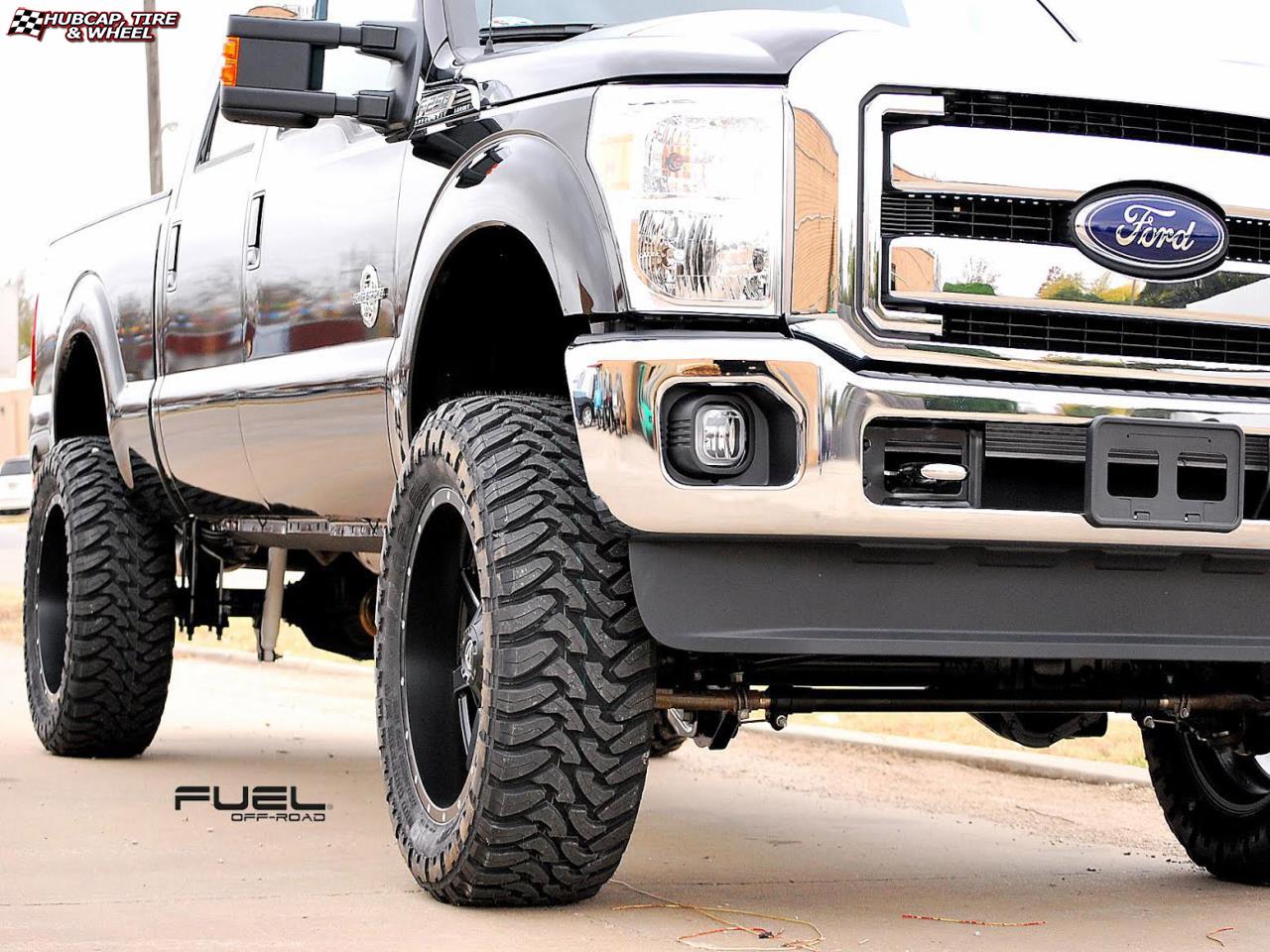 vehicle gallery/ford f 250 fuel maverick d538 0X0  Black & Milled wheels and rims