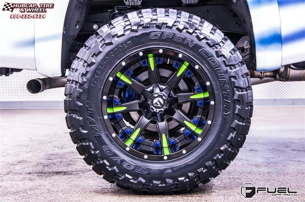 vehicle gallery/toyota tundra fuel nutz d251 20X12  Matte Black & Milled wheels and rims
