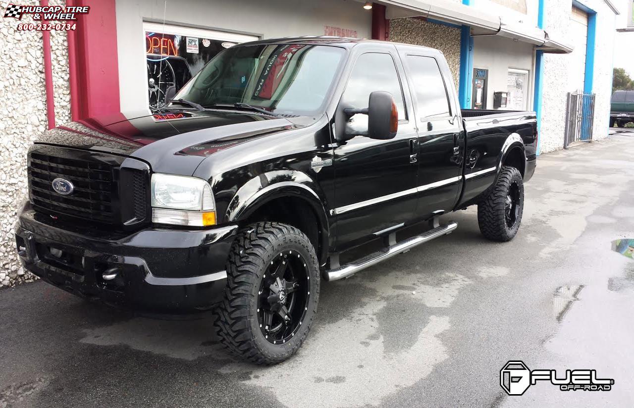 vehicle gallery/ford f 250 fuel driller d256 20X10  Black & Milled wheels and rims