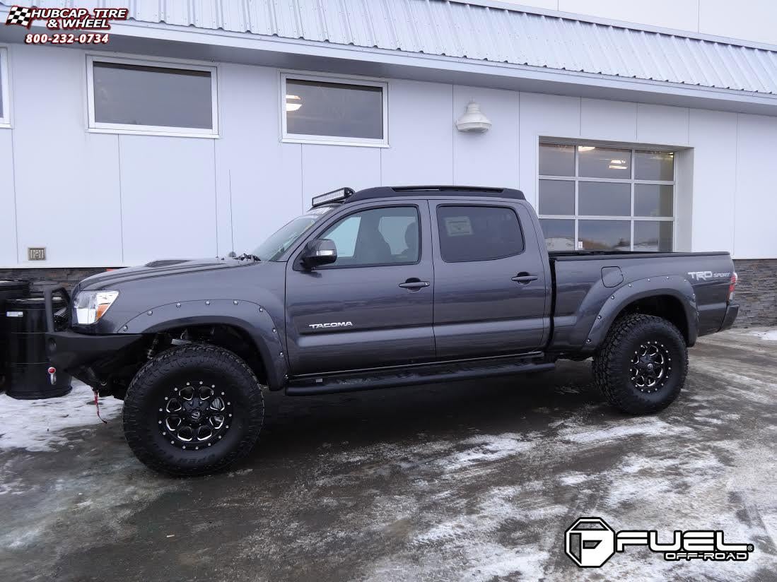 vehicle gallery/toyota tacoma fuel boost d534 16X8  Matte Black & Milled wheels and rims