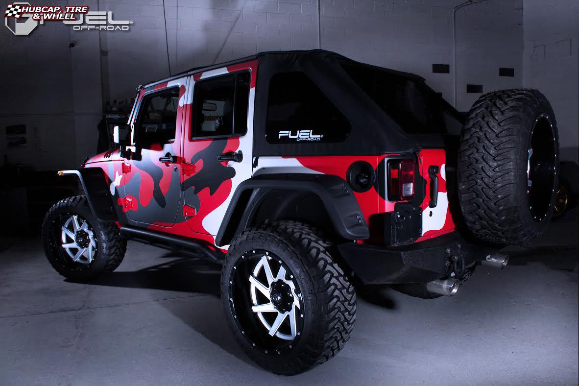 vehicle gallery/jeep wrangler fuel renegade d263 0X0  Chrome center, gloss black outer wheels and rims