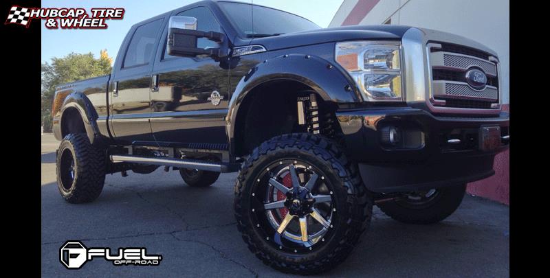 vehicle gallery/ford f 350 fuel maverick d260 0X0  Chrome with Gloss Black Lip wheels and rims