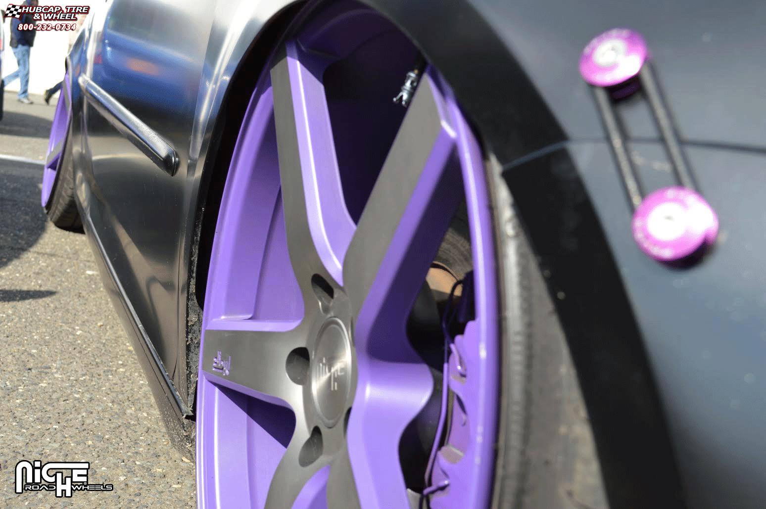 vehicle gallery/volkswagen golf mk5 niche milan m134 19x85  Black & Machined with Dark Tint wheels and rims