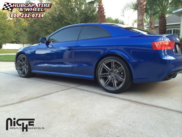 vehicle gallery/audi rs5 niche lucerne  Gloss White, Machined wheels and rims