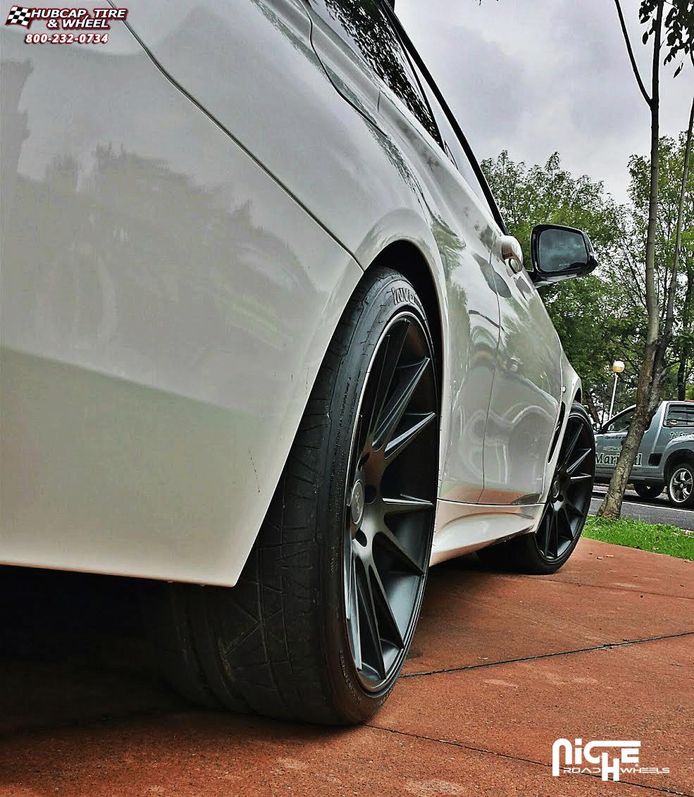 vehicle gallery/bmw 435i m niche vicenza m153 20x9  Black & Machined with Dark Tint wheels and rims